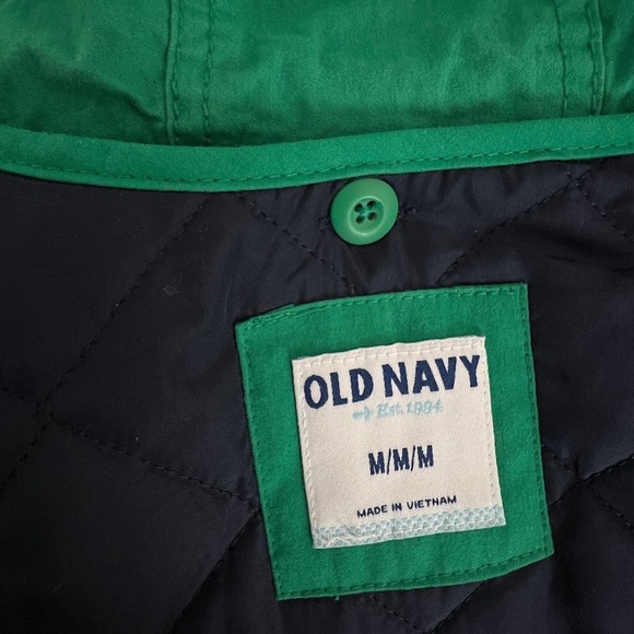 Old Navy Kelly Green Hooded Jacket Zip Out Lining 🎉Host Pick🎉 - Picture 7 of 10